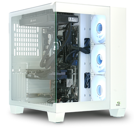 Signa Max Gaming PC with Keider's Panoramic Aquarium white case option