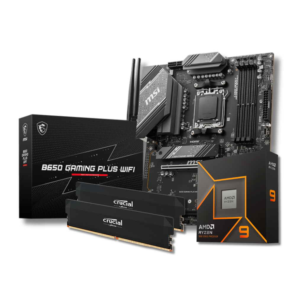 Upgrade to AMD Ryzen 9 9900X Chip, Board and 32GB Mem Combo