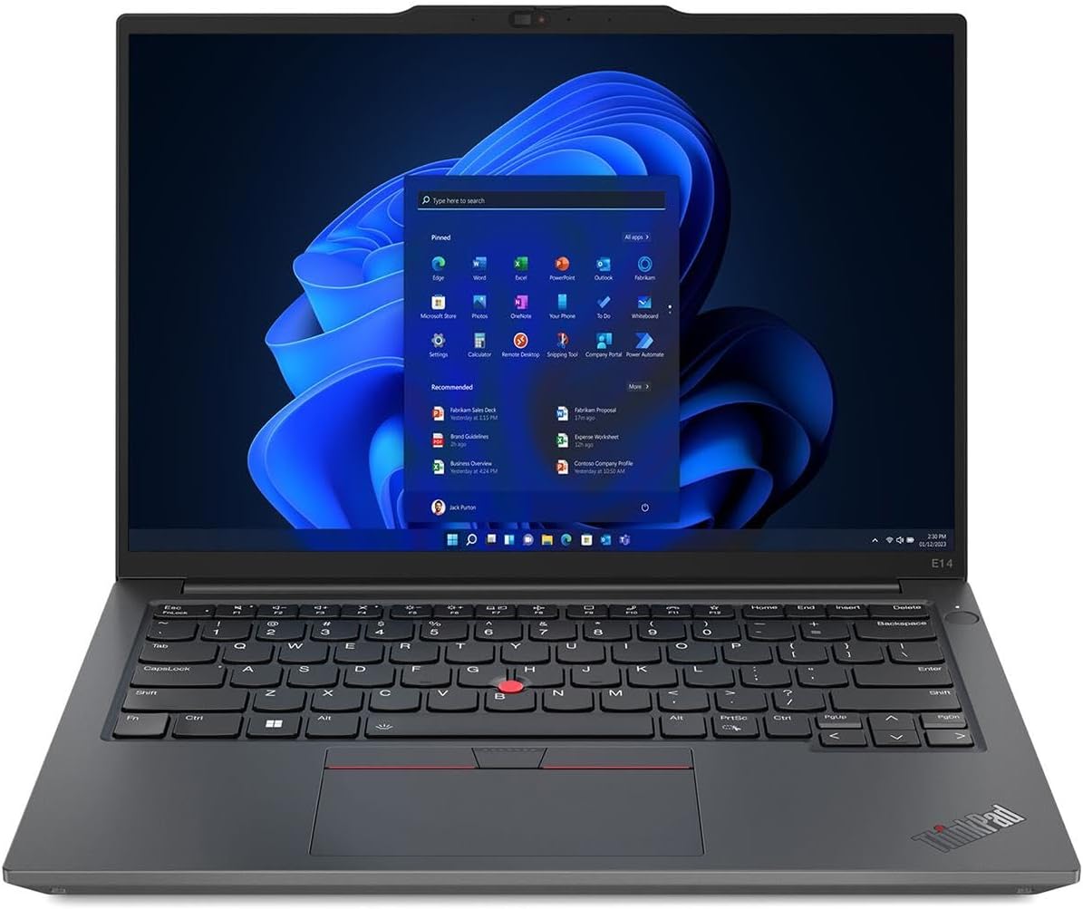Lenovo ThinkPad E14 14" Laptop, Intel Core i5 - 1335U, 16GB DDR4, 512GB - Signa