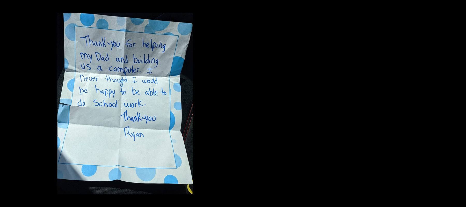 This personal note really made our day. - Signa