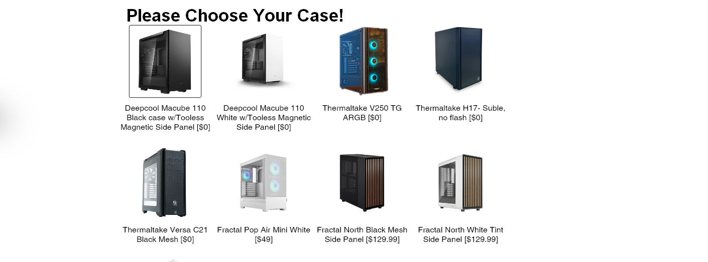 Please choose your case!