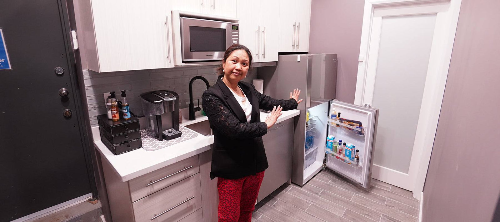 Our customer service manager, Chen, practicing Social Distancing...from our refrigerator! - Signa