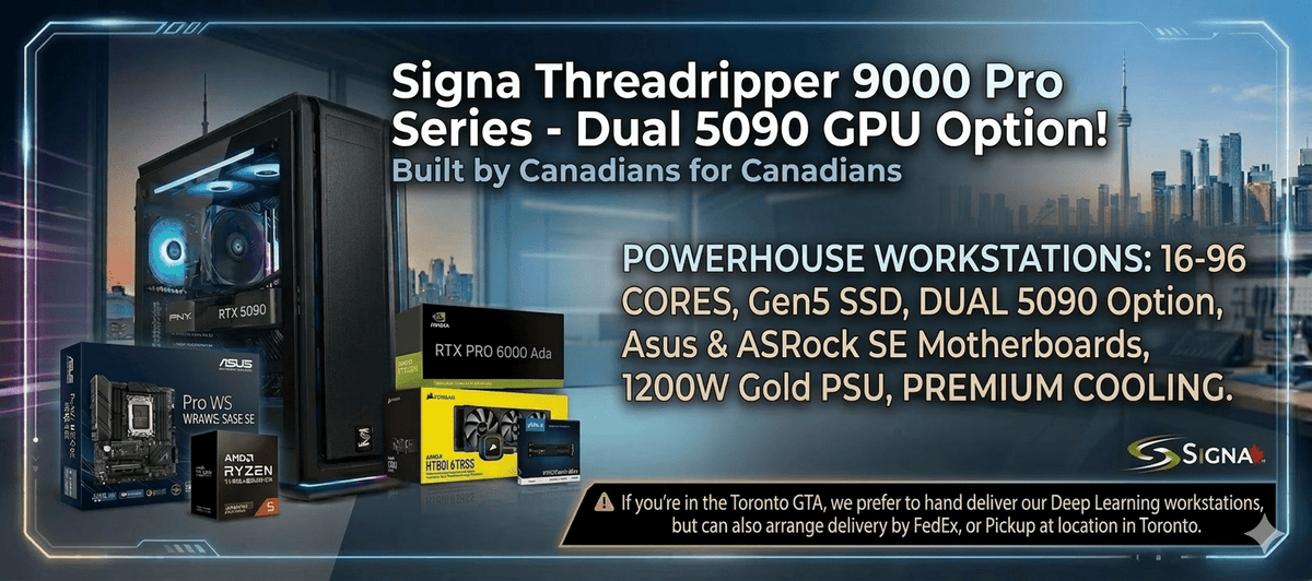 Signa Threadripper 9000 Pro Series — Extreme Power, Dual 5090 GPU Option - Signa