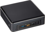 Black computer mini tower with ports on a white background