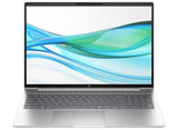 Laptop with a colorful display on a white background