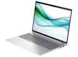Open laptop with a colorful display on a white background