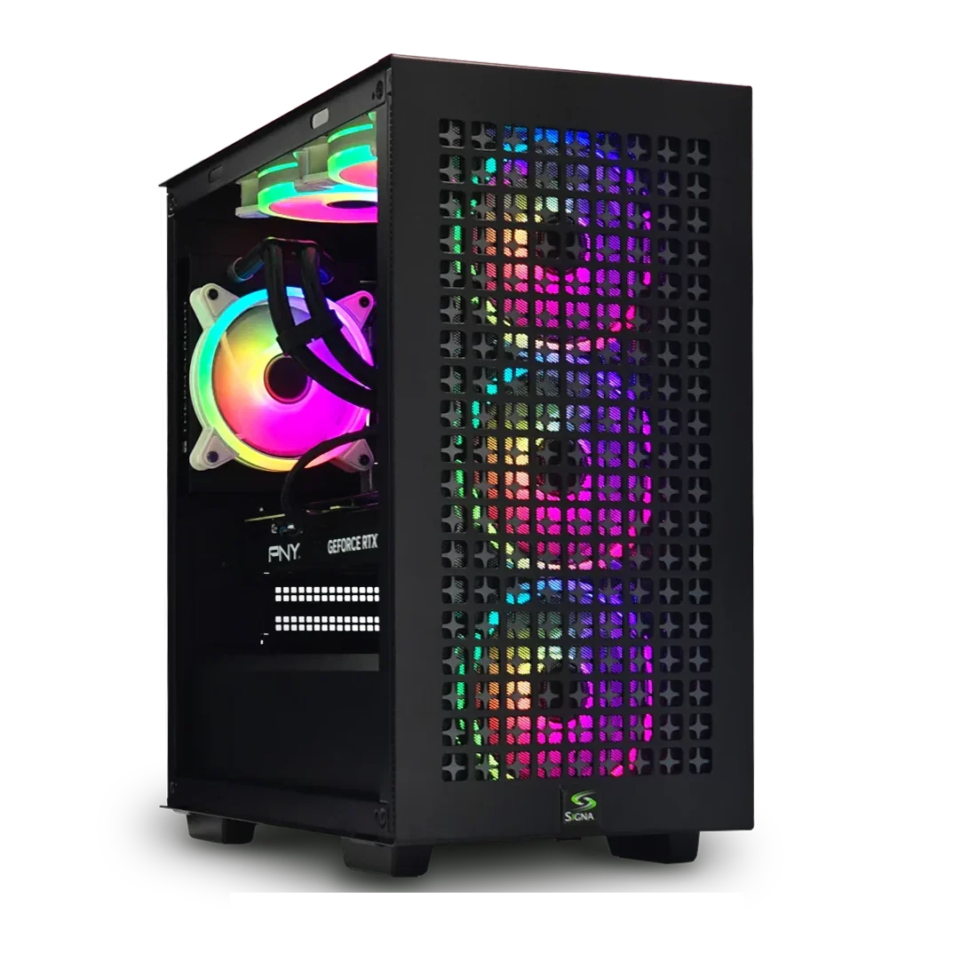 Signa AMD Gaming PC with 4060, 4060 TI, & 4070 Super 12GB Graphics