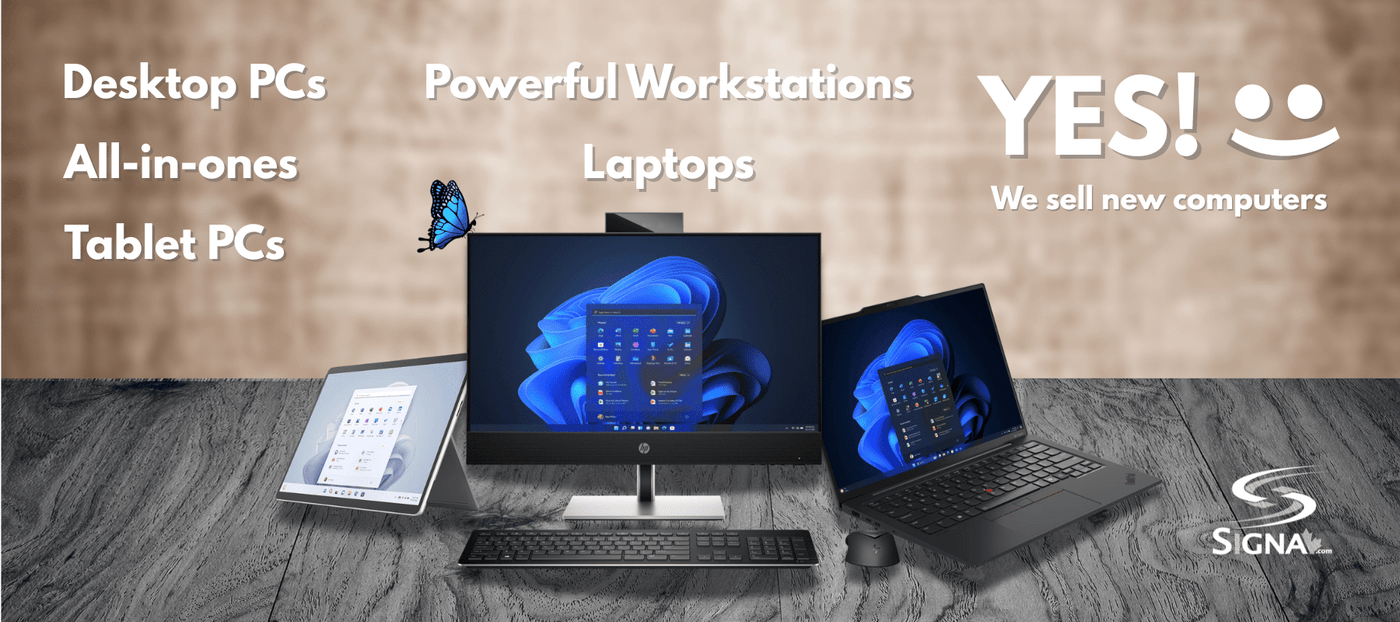 We Sell New Computers Banner